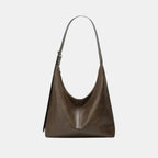 Light brown leather minimalist shoulder bag
