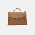 Light-brown leather shoulder bag and handbag