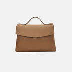 Light-brown leather shoulder bag and handbag